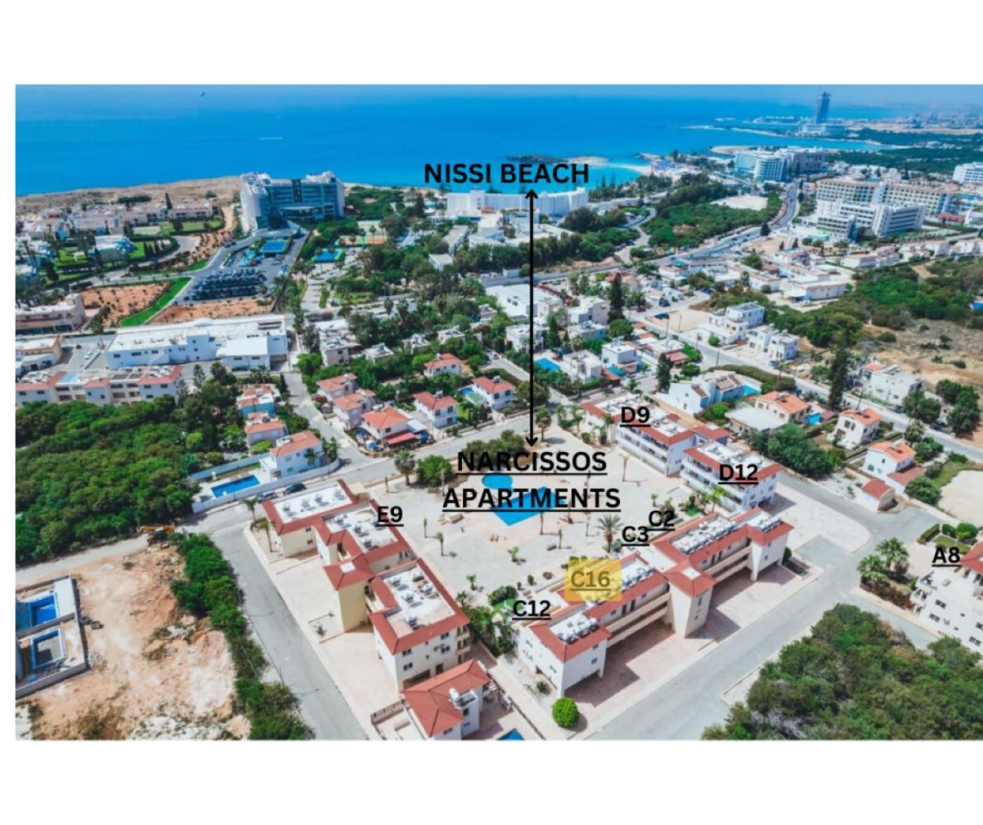 Narcissos Nissi Beach Apartment C16 Айя Напа Екстериор снимка